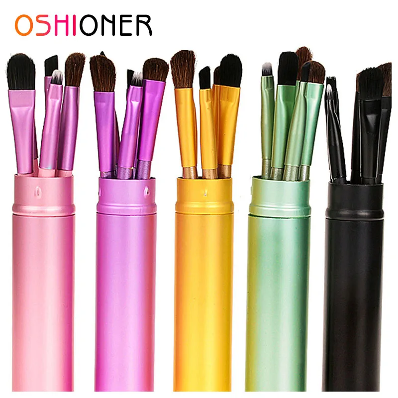 

OSHIONER Professional 5pcs Portable Mini Eye Make Up Brushes kit Travel Makeup Brushes Set Eyeshadow Eyeliner Eyebrow Brush