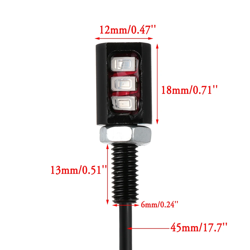 2 предмета 12V 3LED универсальный автомобиль мотоцикл номерной знак на шурупе-болте светильник лампа номерной знак светильник