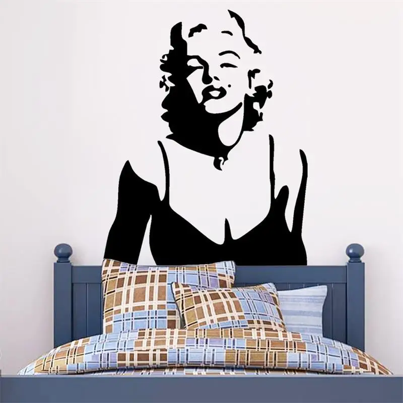 Us 3 67 8 Off Sexy Marilyn Monroe Wall Stickers Living Room Decor Home Decoration Wall Decals Decorative Living Room Wall Sticker Wallpaper In Wall