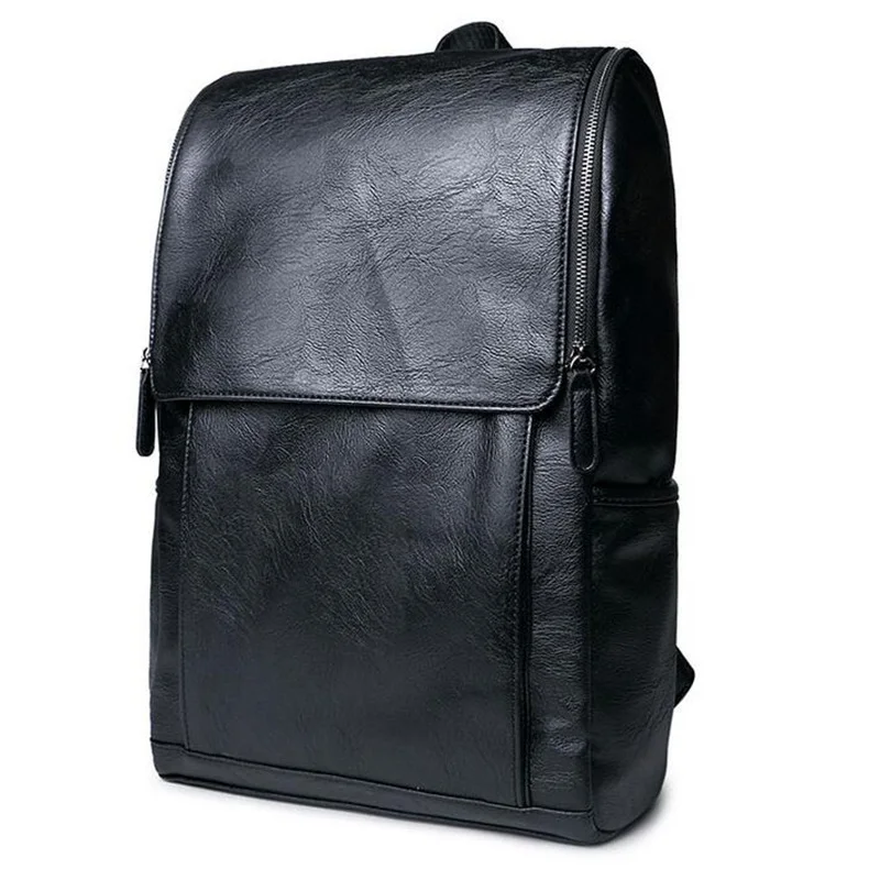 

Fashion Notebook Backpack Leather Men Laptop Backpack Male Travel Backpacks School Bag For College Students Mochila Sac A Dos