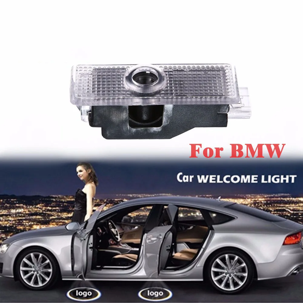 Светодиодные на дверь автомобиля круг Ghost Shadow Light логотип лампы подсветки проектора для BMW авто подсветка Добро пожаловать лампа автомобиль Стайлинг