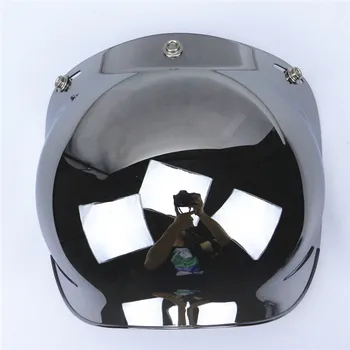 

vintage viseira bolha motorcycle helmet lens bubble shield visor glasses open face suitable for all 3 snap scooter helmet