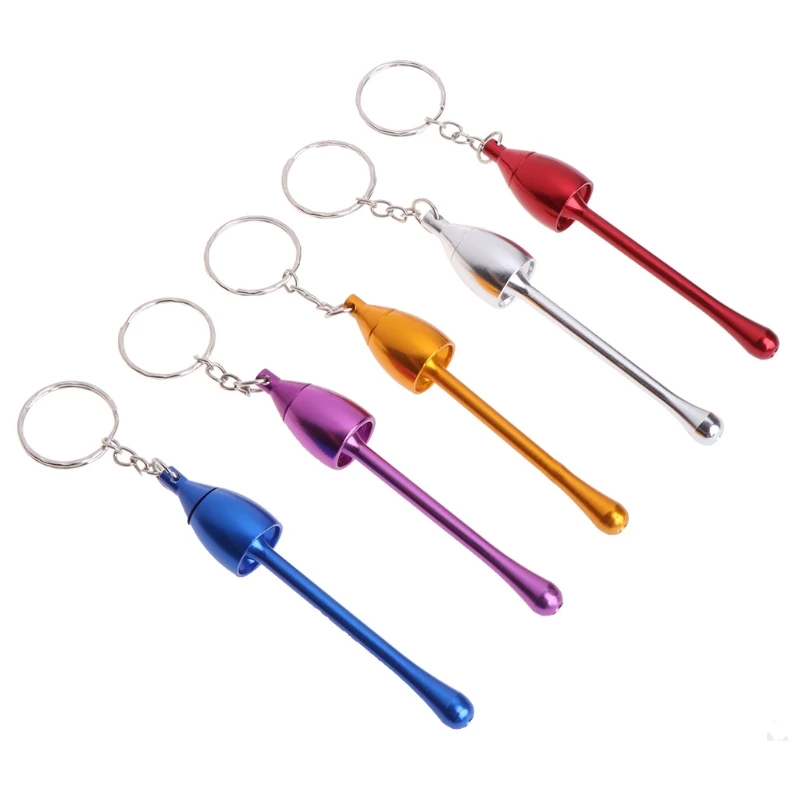 Mini Smoking Pipe Key Ring Mushroom Shaped Keychain Aluminum Alloy