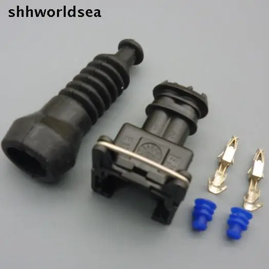 

shhworldsea 15Kit 2 PIN 3.5MM Car Fuel Injector Socket Plug DURITE MULTIPLE CONNECTORS JUNIOR POWER TIMER JPT CONNECTOR + SHEATH