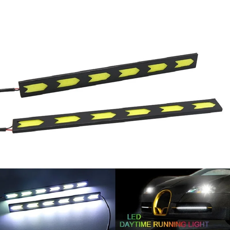Car Decoration Exterior DRL COB LED Fog Lamp Daytime Running Light DC 12V