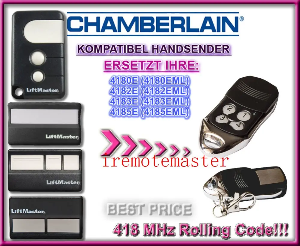 

Chamberlain Liftmaster 4335E 4330E 4332E remote control 433.92mhz free shipping