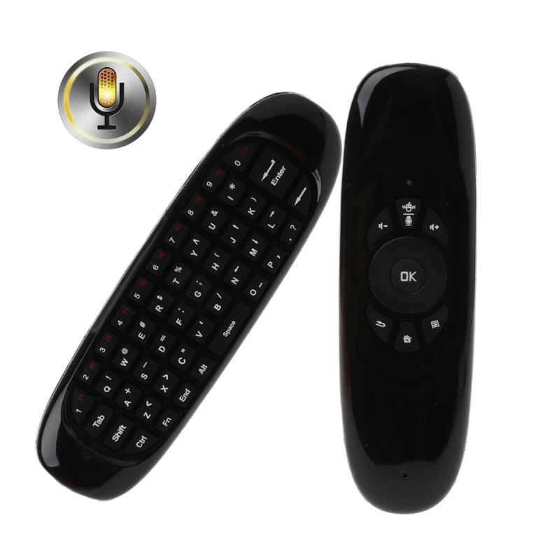 C120 Fly Air mouse с голосовым поиском Mic 2,4G мини беспроводная клавиатура для ПК ТВ