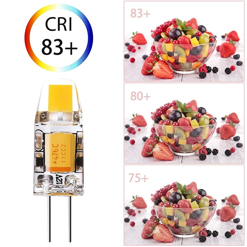 Миниатюрная Светодиодная лампа G4 COB 20 шт. 12 В переменного тока постоянного 1 Вт
