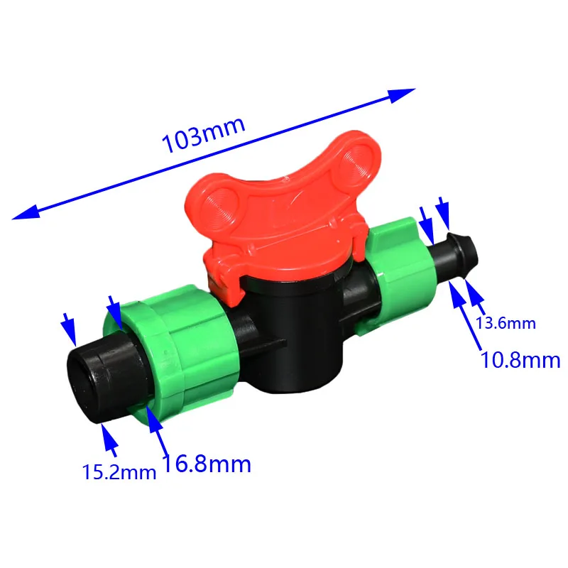 Садовая водопроводная капельная лента 5/" клапан для полива воды 5/8 шланг мини-клапан водостопа разъемы уплотнительное кольцо 16 мм" barb капельный адаптер 1 шт