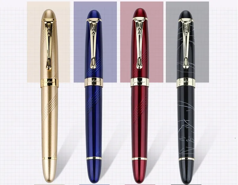 JINHAO X450 матовая черная металлическая шариковая ручка с золотым зажимом, школьные канцелярские принадлежности, Брендовые мужские шариковые ручки для письма, подарок A2