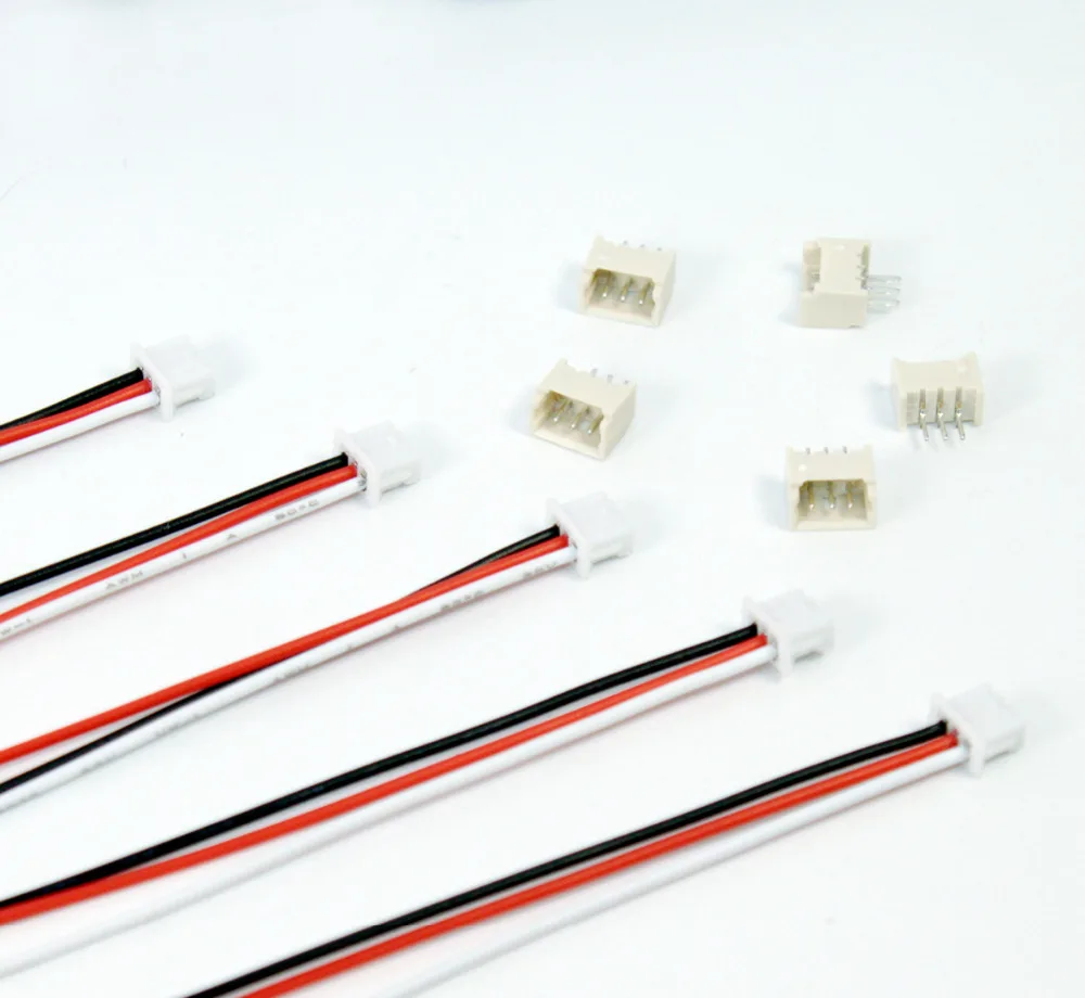 

HOBBYMATE Micro JST 1.25 Futaba Male Servo Connector Plug W/ Prewired with 3.95" of 28 Gauge Wire Cable and Socket - Pack of 5