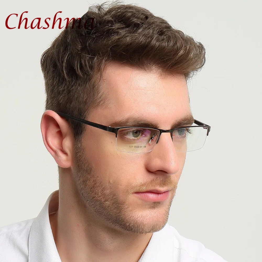 Бренд Chashma, Нежные мужские модные очки для глаз, мужские синие полуоправы, оптические очки, оправа, мужские очки