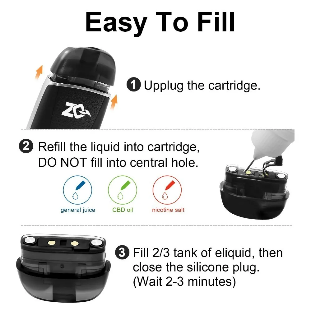 Mini Electronic Cigarette ZQ VI Starter Kit MTL Pod Vape 650mah Replaceable Cartdrige System 2ML Vaporizer 1.4ohm Nic Salt Coil Mini Electronic Cigarette ZQ VI Starter Kit MTL Pod Vape 650mah Replaceable Cartdrige System 2ML Vaporizer 1.4ohm Nic Salt Coil