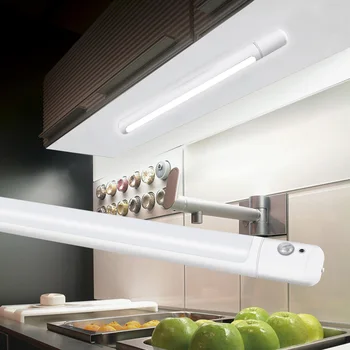 

EeeToo Cupboard LED Lights for Kitchen PIR Motion Sensor LED Under Cabinet Light USB Rechargeable Wardrobe Closet Kitchen Lamp
