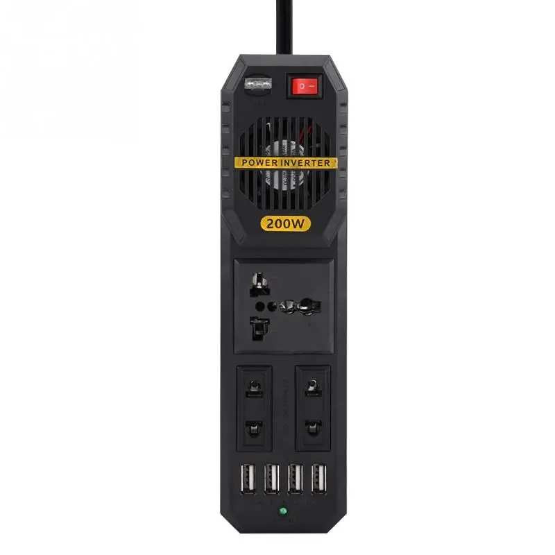 Портативный Автомобильный USB Инвертор зарядное устройство конвертер адаптер DC 12 В в AC 220 В инвертор питания