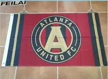 3X5FT Atlanta United FC Wincraft Red Black Indoor Outdoor Deluxe Flag Banner Flag Custom Sports Team Flag free shipping