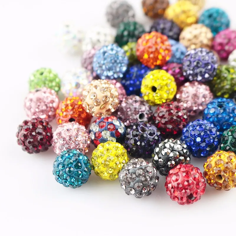 100 шт./лот разноцветные глиняные стразы круглые хрустальный шар для дискотеки бусины 8 мм глиняные бусины
