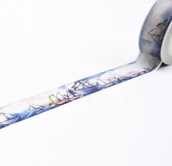 

2016 New Printing Washi Tape Office Adhesive Scrapbooking Tools Kawaii Decorative Great Christmas Cute Craft Gift Sea Boat