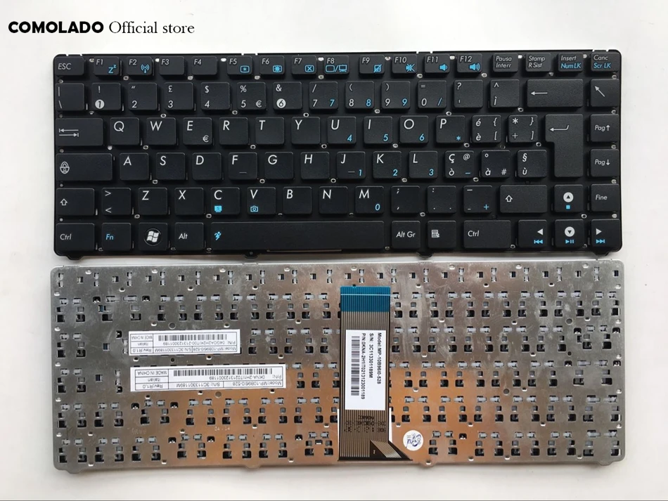 IT Italian keyboard for ASUS EeePC Epc 1215T 1215 1215N 1215P 1215PED 1215PN Black without frame Laptop Keyboard IT Layout