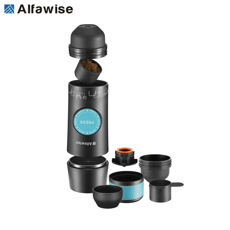 

Alfawise CF1701BC Portable Electric Manual Coffee Machine Hand Pressure Capsules Espresso Coffee Maker For Home Travel