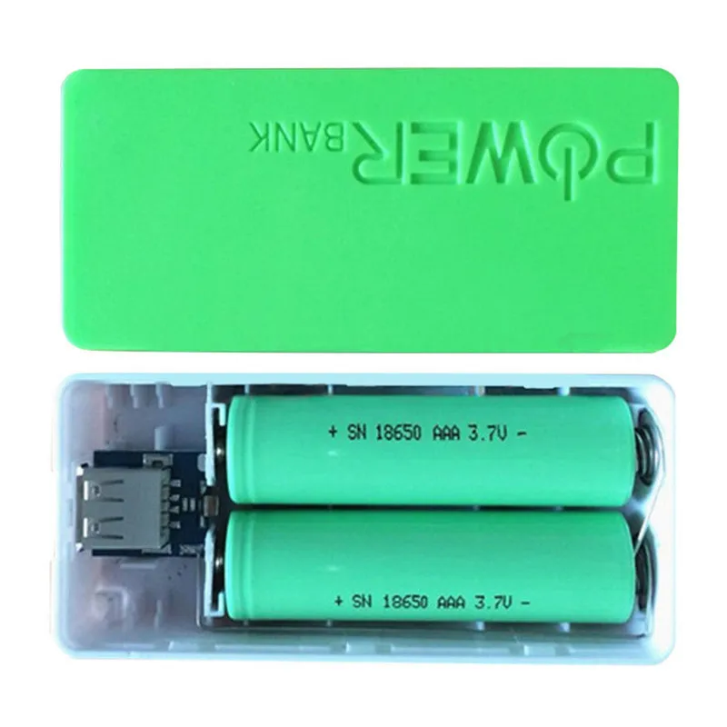 

Portable DIY Mobile Power Bank For 5600mAh 18650 Battery General Charger External Backup Battery Charger Case With Key Chain