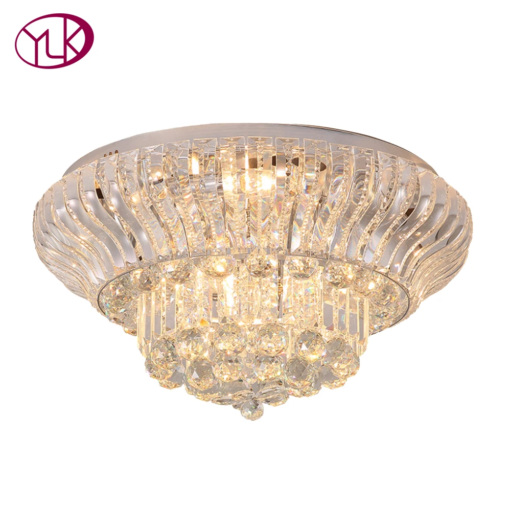 

Youlaike Creative Modern Crystal Ceiling Lamp Luxury Round LED Ceiling Lighting Fixtures AC90-260V Living Room Bedroom Light