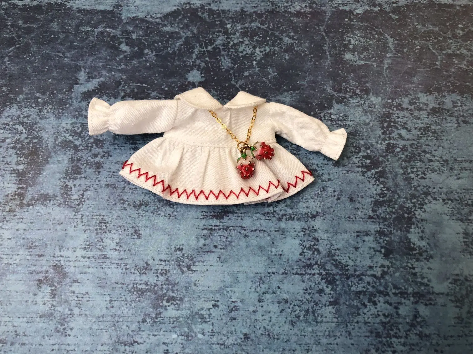 

clothes for Obitsu11 OB11 1/12 doll Cherry strawberry Siamese Skirt available for cu-poche OB11 accessories doll Siamese Skirt