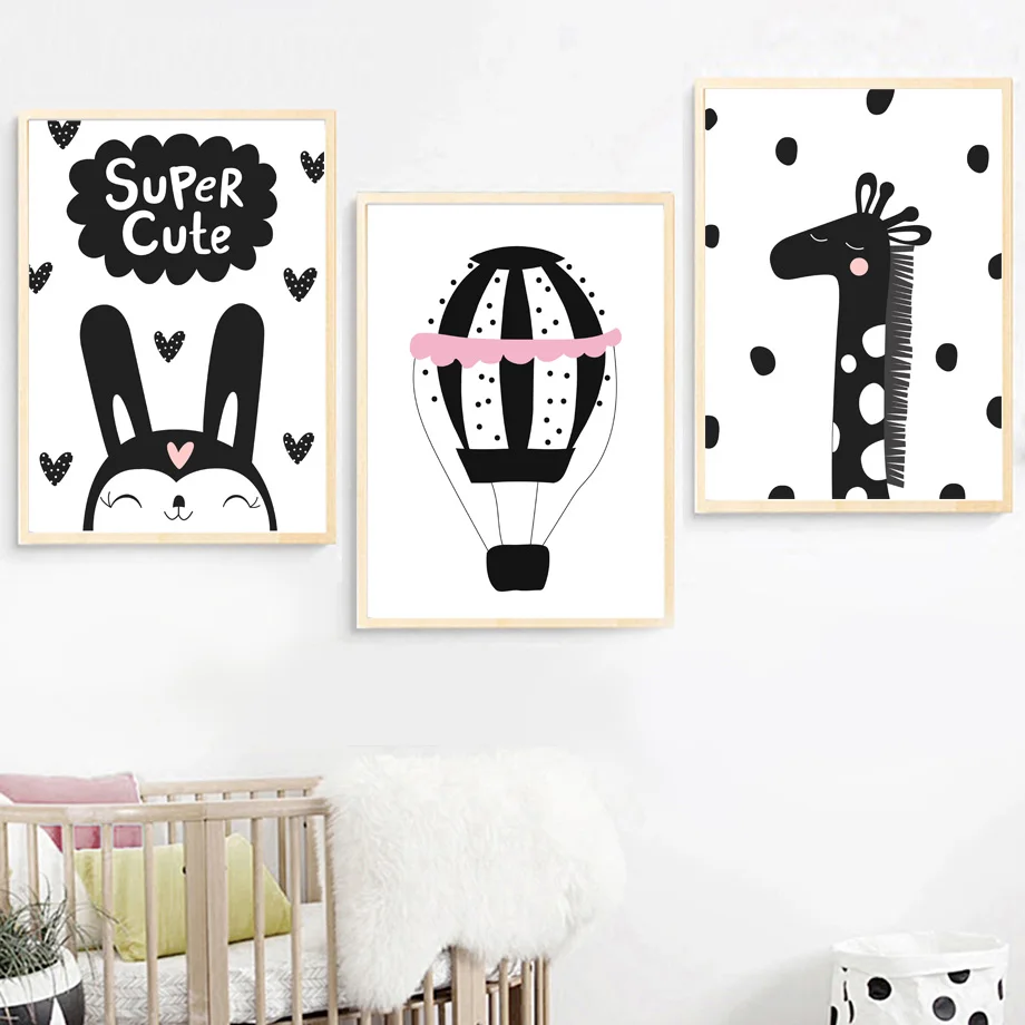 купить! Милые Животные Панда Кролик Жираф Олень Кошка Wall Art Холст Картины Nordic Плакаты И Принты Лучший!