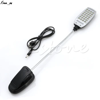 

Flexible USB/Battery Power 28 LED Bulbs Light Clip-on Bed Table Lamp New