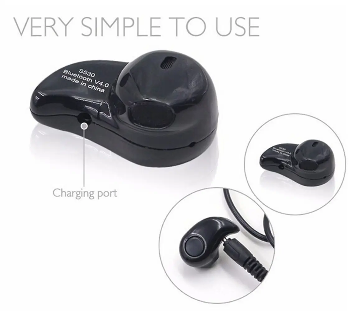 Mini Ultra-small Wireless S530 V4.0 Stereo Bluetooth Headset Earphone Earbud Phone Devices