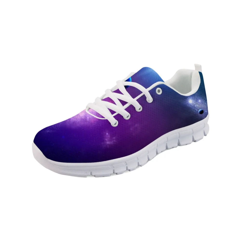 

Noisydesigns New Sport Shoes Woman Flats Personality Starry Sky Causal Sneakers Original Hand Painted Shoes For Girls Women -AQ