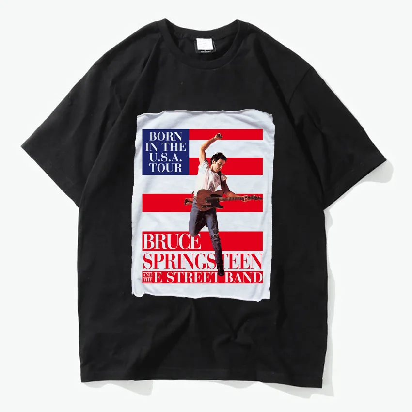 Bruce Springsteen patchwork good quality cotton t shirt-in T-Shirts