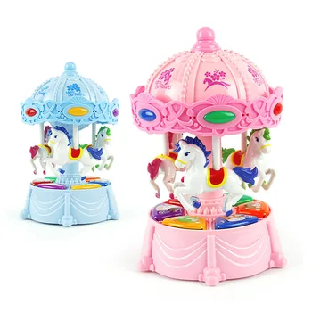 

Carousel Music Box Merry-Go-Round Kids Children Girls Christmas Birthday Gift Toy With Animal Sounds Song