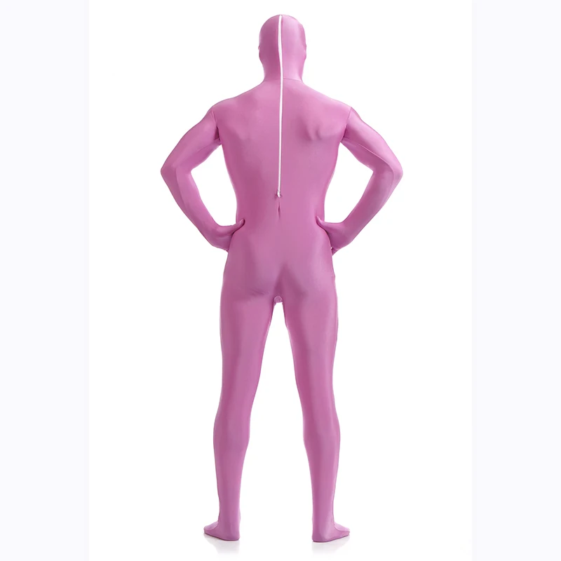 Индивидуальный 2018 розовый Лайкра Полный боди Zentai костюмы унисекс спандекс