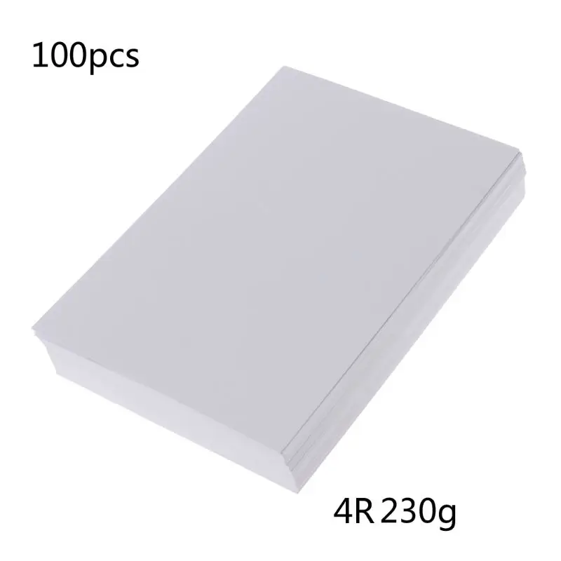 

100 Sheets Photographic Paper Glossy Printing Paper 230g 4R 4x6 Photo Paper For Inkjet Printer Paper Supplies Color Printing Co