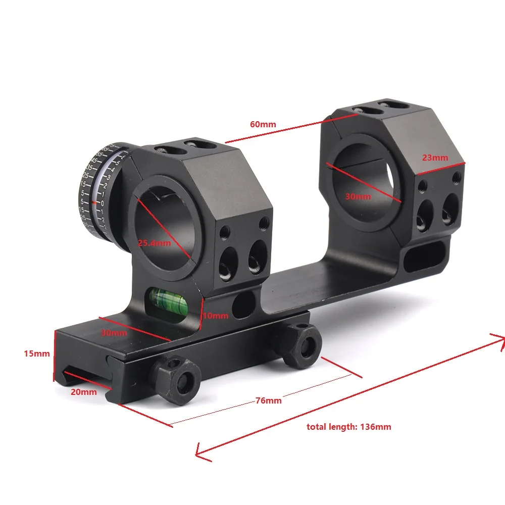 

25.4mm/30mm Hunting Gun Air Rifle Mount Dual Ring with Angle-Indicator Accuracy Spirit Bubble Level for 20mm Picatinny Rail