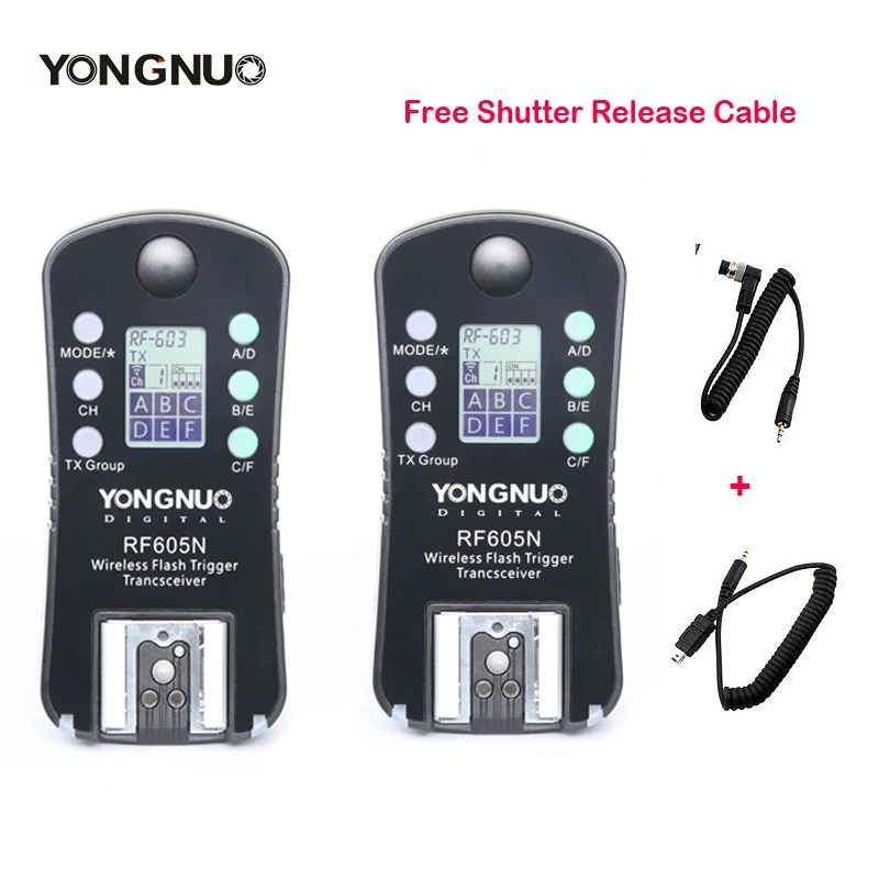 

New YONGNUO RF-605 RF605C RF605N Wireless Flash Trigger for Canon Nikon Upgrade Version of RF-603 II