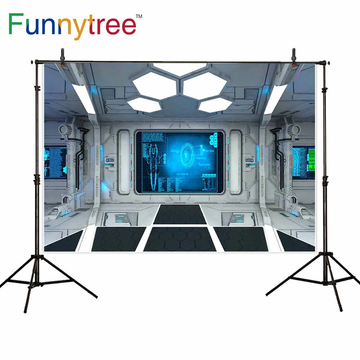 Фоны Funnytree для фотостудии свет научная фантастика космический корабль интерьер