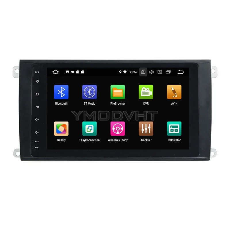 YMODVHT 8 дюймов Android 8,0 Octa Core PX5 4 Гб Оперативная память 32 ГБ Встроенная память dvd-плеер автомобиля Радио Стерео gps для Porsche Cayenne 2003-2010