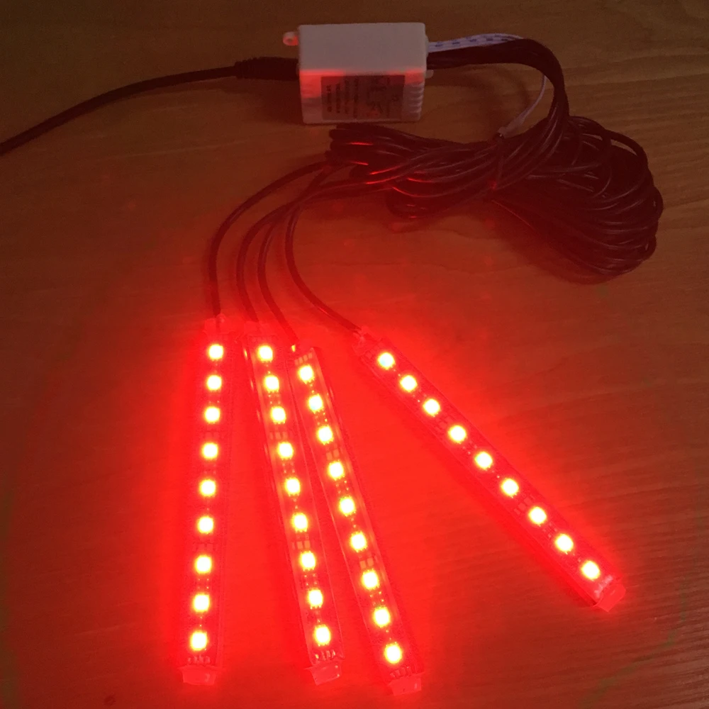 RGB автомобильный атмосферный светильник декоративная лампа Светодиодная лента