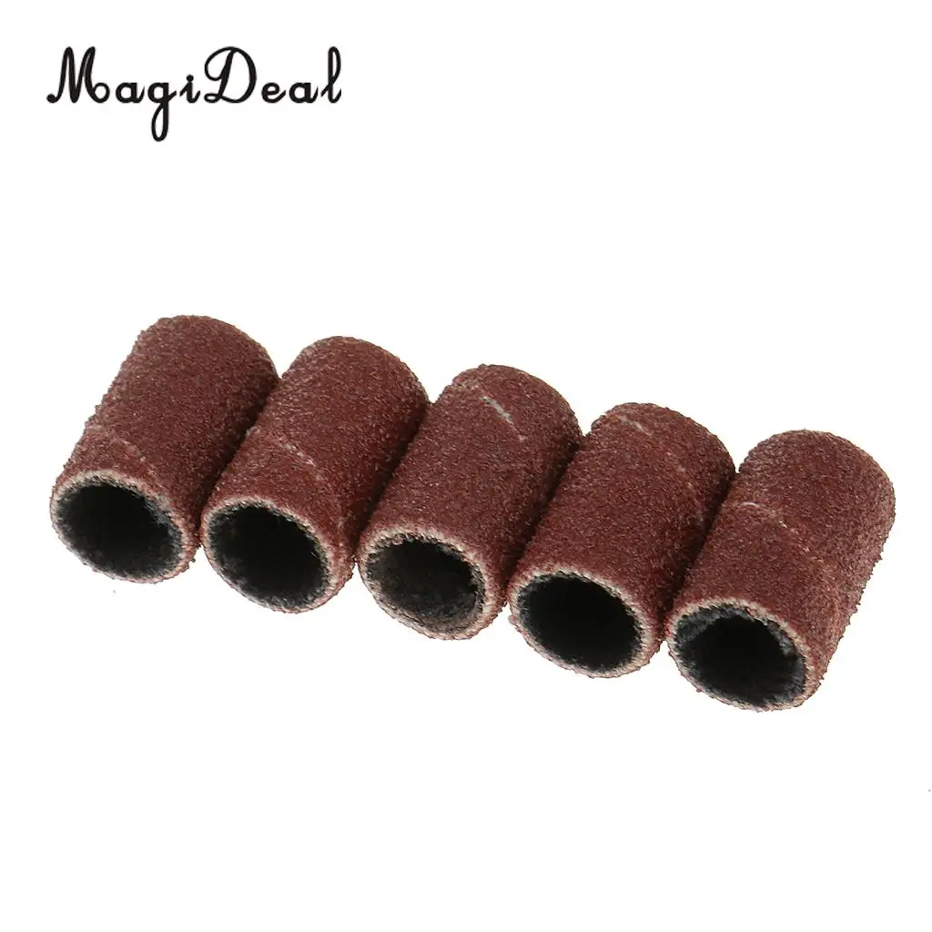 MagiDeal 50pcs 180' Sanding Bands Replacement Electric Nail Drill File Bits Suitable for manicure as well as pedicure