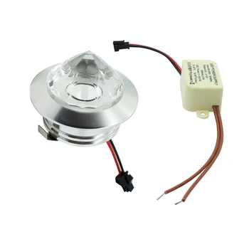 

1W 3W Crystal Mini LED Spot Light Cabinet Lamps AC85-265V LED Recessed Ceiling LED Down Light Aluminum Indoor Light