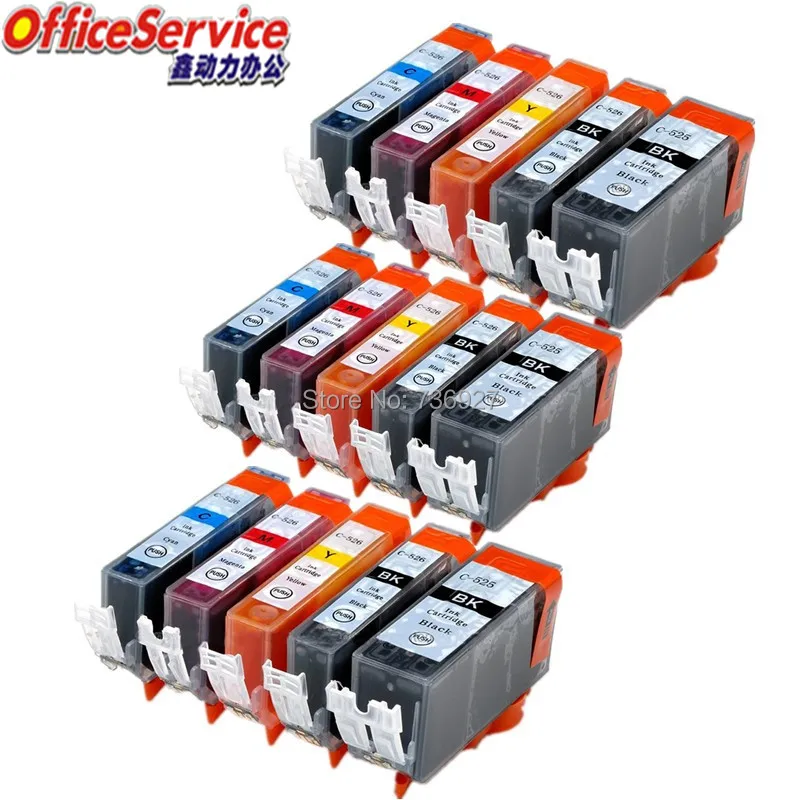 15X Compatible ink cartridges for Canon pgi 525 cli 526 pgi525 cli526, suit for IP4850 MG6250