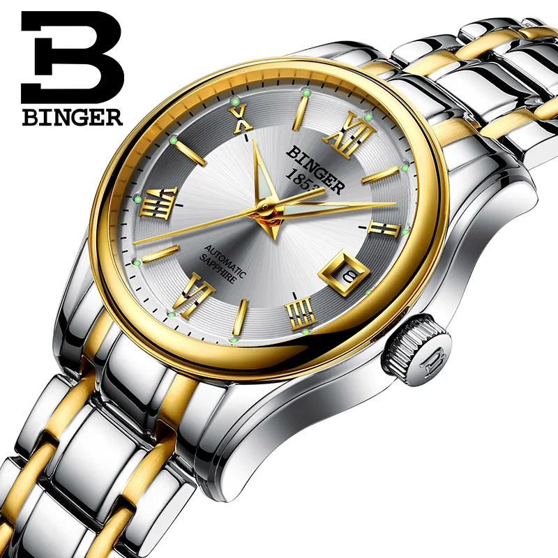 

BINGER Brand Luxury Women Watches Waterproof Fashion Ladys Watch for Woman Ladies Automatic Mechanical Clock Relogio Feminino