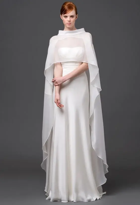 evening gown white color