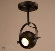 Урожай Американский Loft Огни магазин одежды потолок прожекторы Трек Свет минималистский фон спальня лампа прикроватная лампа