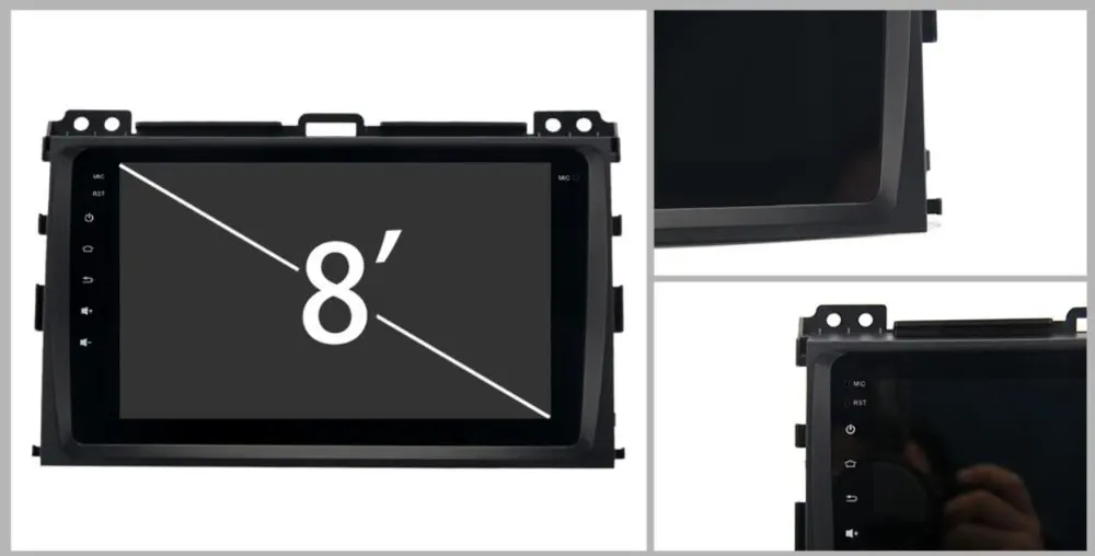 Perfect 32gN 4GRam 8" Android 9.0 Car Audio for Toyota Prado 120 2004-2009 Headun Stereo Video GPS Navi Multimedia IPS Monitor Radio 7