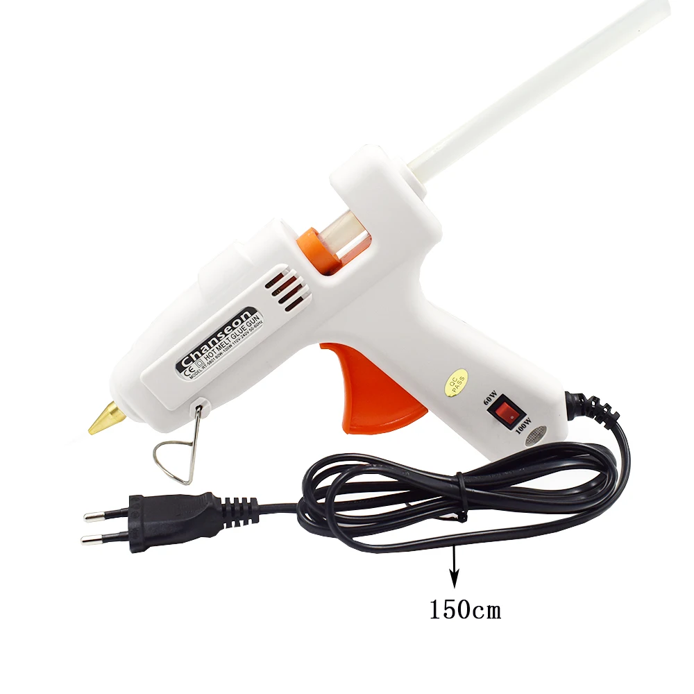 Chanseon EU 60W 100W Hot Melt Glue Gun With 11mm Diameter Glue Sticks Industrial Guns Thermo Electric Heat Temperature Tool hot melt glue gun,hot glue gun