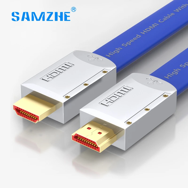 

SAMZHE luxury HDMI Cable Gold plated Male to Male 4K 18Gbps high Speed Video Cable for HD TV PS3 PS4 xbox laptop Computer