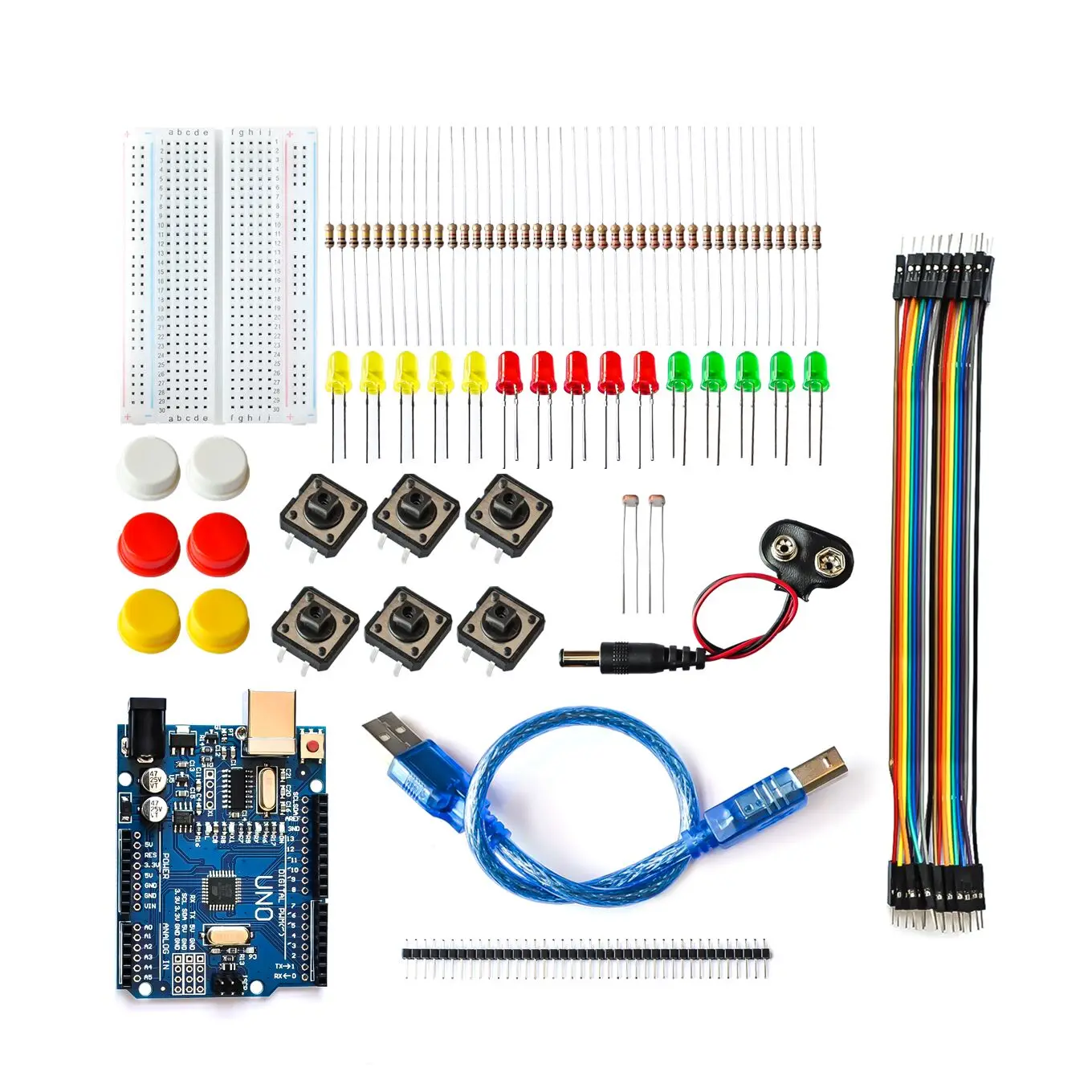 

1set new Starter Kit UNO R3 mini Breadboard LED jumper wire button for Arduino compatile